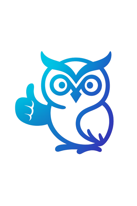 Scout the owl giving a thumbs up